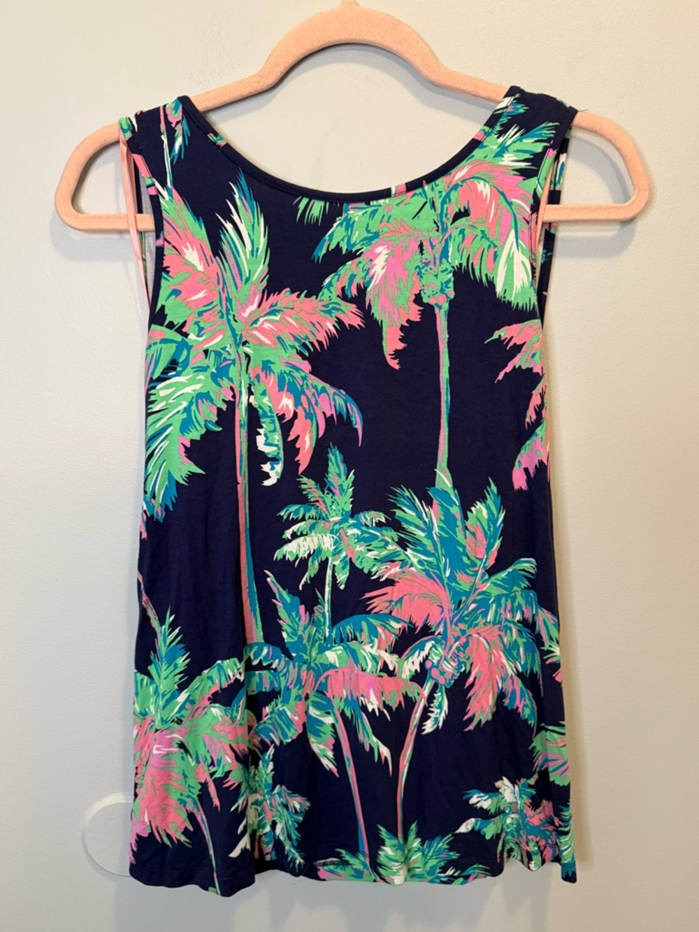 Tori Richard Honolulu Tropical Palm Wrap Tank Top Size Small